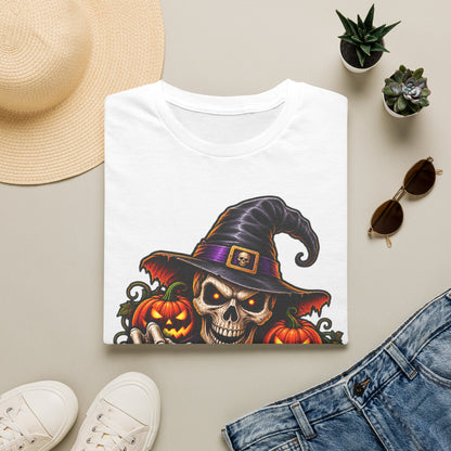 Halloween Skull Witch T-Shirt — Trick or Treat Pumpkin Graphic Tee