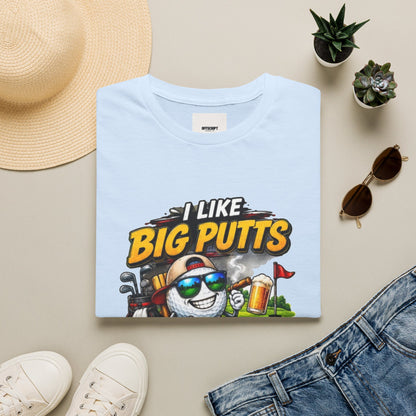 I Like Big Putts Golf T-Shirt — Funny Golf Cartoon 'And I Cannot Lie' Shirt