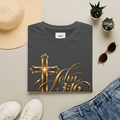 John 3:16 Cross T-Shirt — Inspirational Christian Scripture Tee