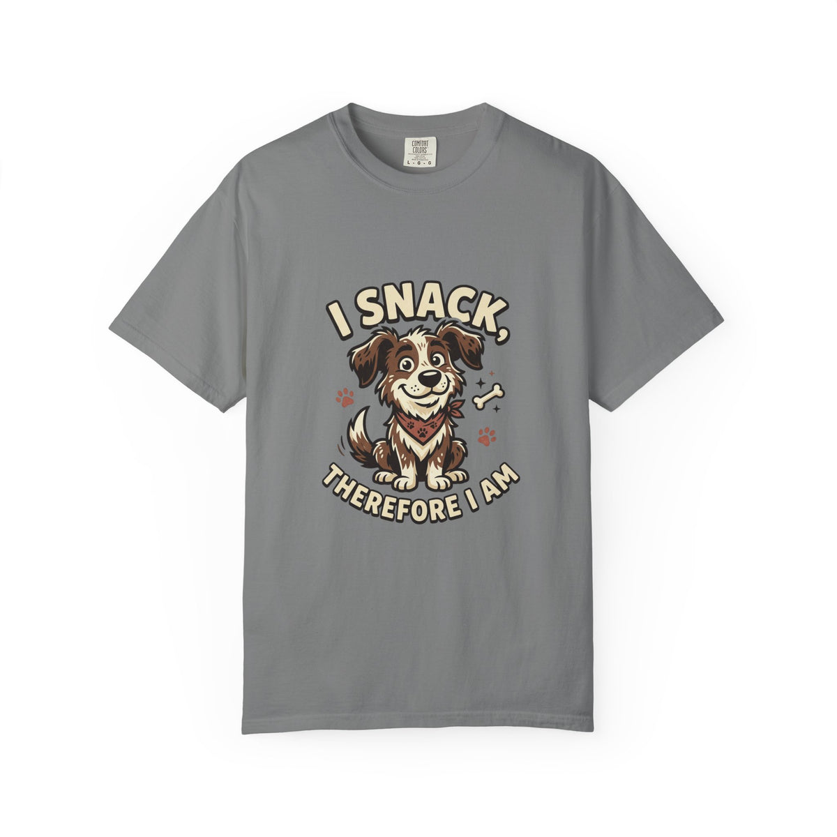 I Snack Therefore I Am Dog T-Shirt