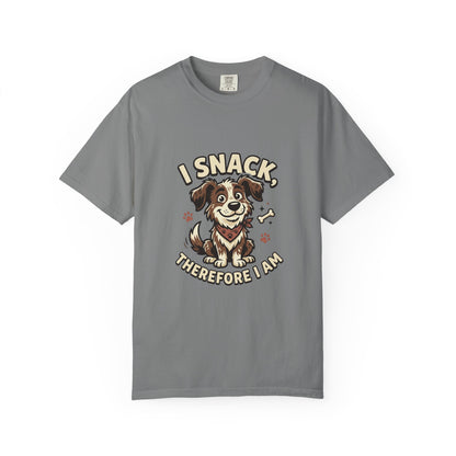 I Snack Therefore I Am Dog T-Shirt