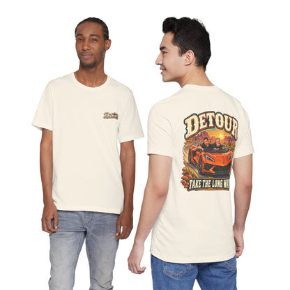 Detour Graphic Tee — 'Detour: Take the Long Way' Vintage Road Trip T‑Shirt