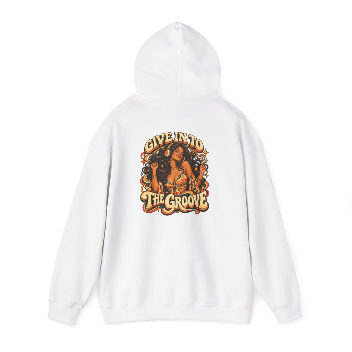 Hoodie — Give Into The Groove Retro Disco Graphic Hoodie