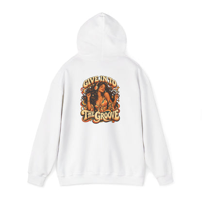 Hoodie — Give Into The Groove Retro Disco Graphic Hoodie