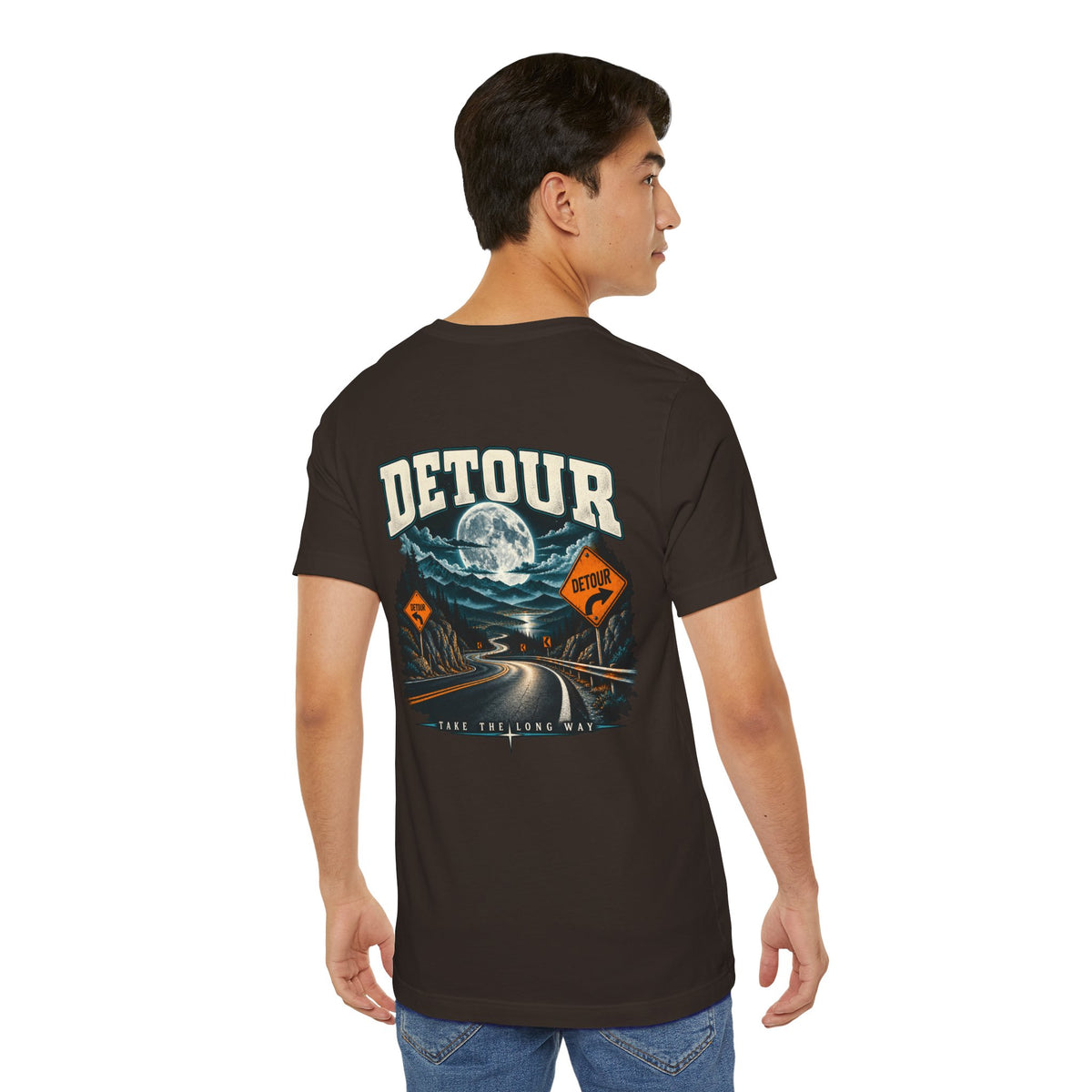 Detour Take the Long Way Road Trip Graphic T-Shirt