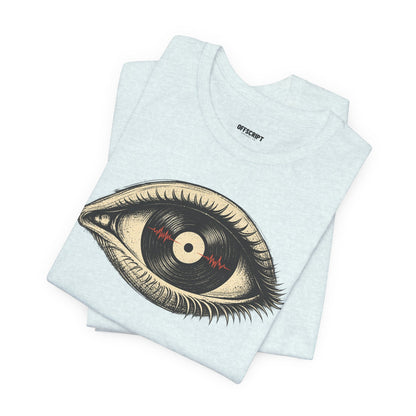 Graphic Tee — Vintage Vinyl Eye Illustration T‑Shirt