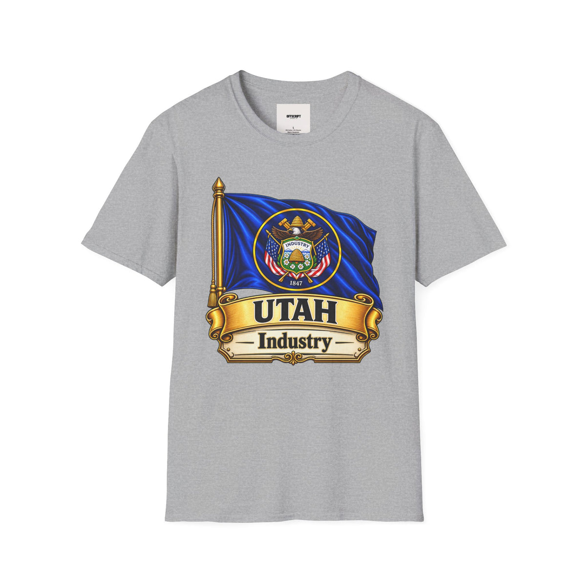 Utah State Flag T-Shirt — 'Utah Industry' Retro Flag Tee