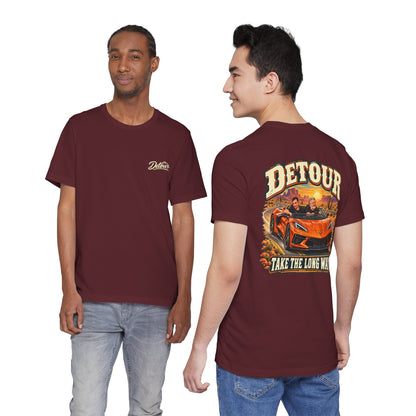 Detour Graphic Tee — 'Detour: Take the Long Way' Vintage Road Trip T‑Shirt