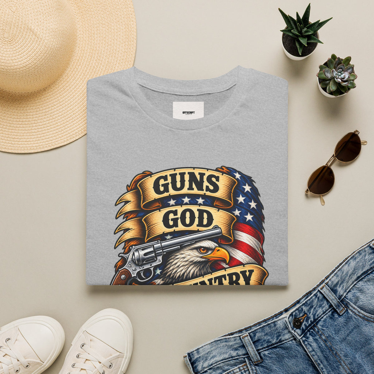 Guns God & Country Graphic T-Shirt