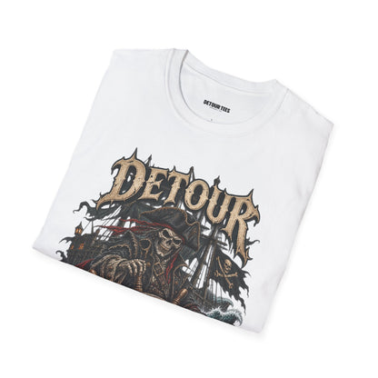 Detour Skull T-Shirt — "Take the Long Way" Vintage Biker Graphic Tee
