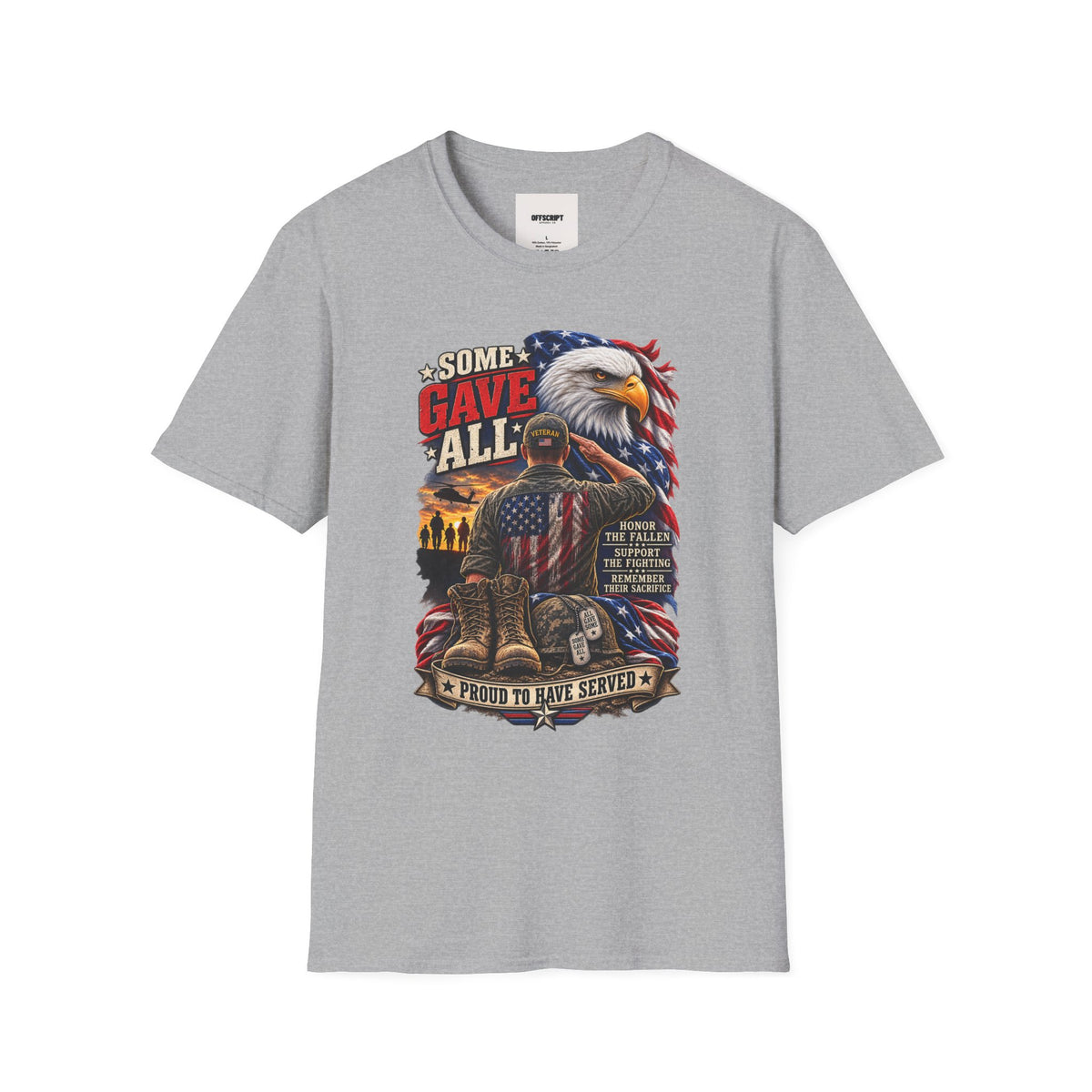 Some Gave All Eagle T-Shirt — Veteran Memorial Patriot Tee