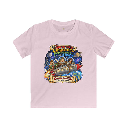 Kids Space Adventure Tee — 'The Adventures of Langstron, Pepperwood & JBW' Rocket Shirt