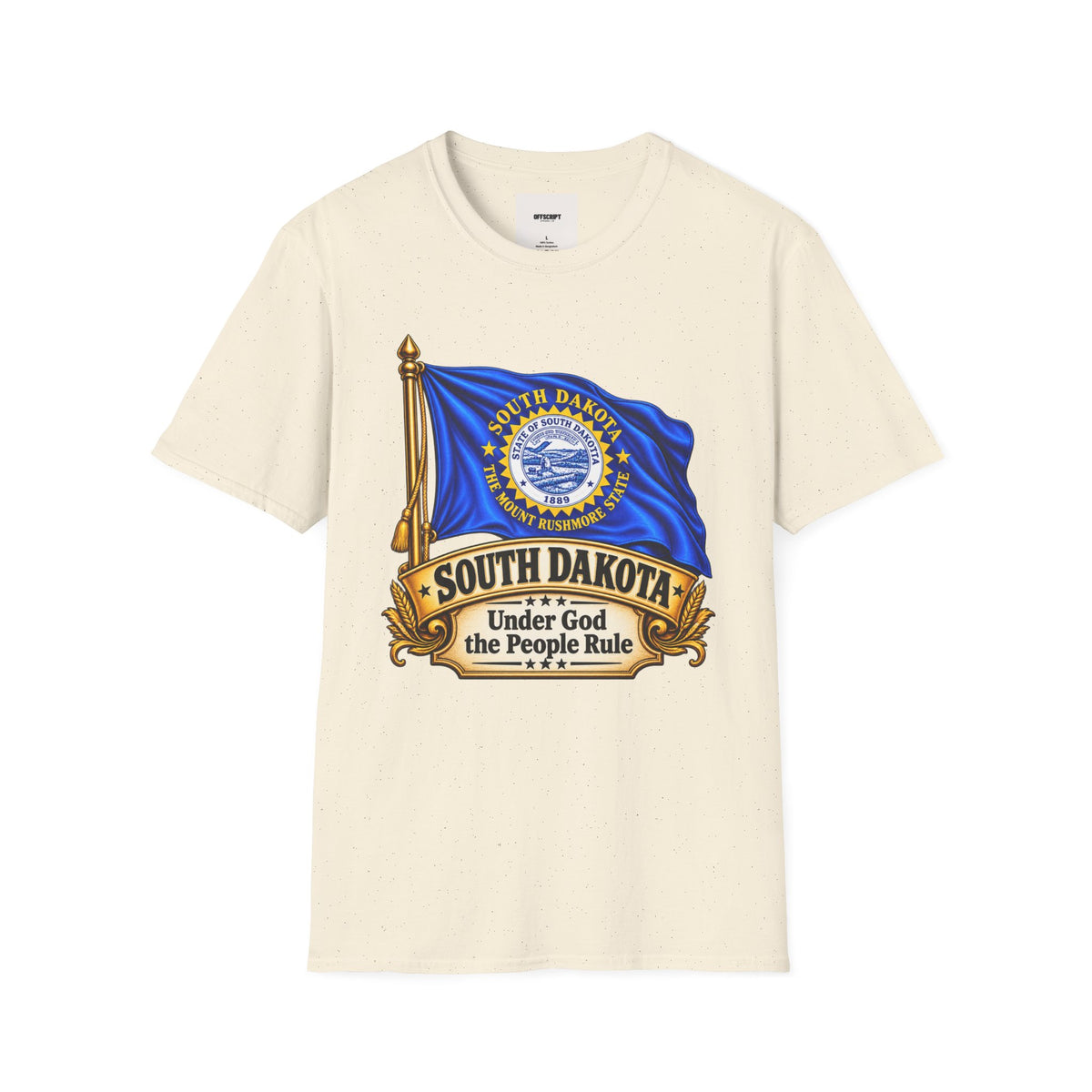 South Dakota Flag T‑Shirt — "Under God the People Rule" State Pride Tee