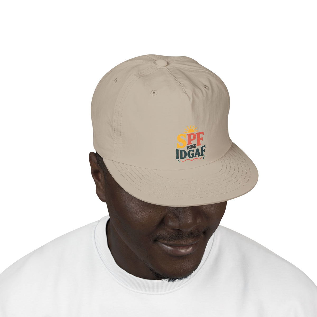 SPF IDGAF Surf Cap | Retro Sun Typography Hat
