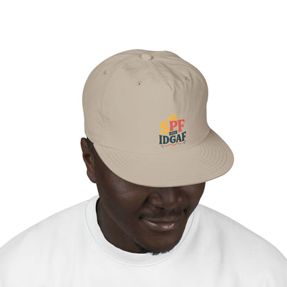 SPF IDGAF Surf Cap | Retro Sun Typography Hat