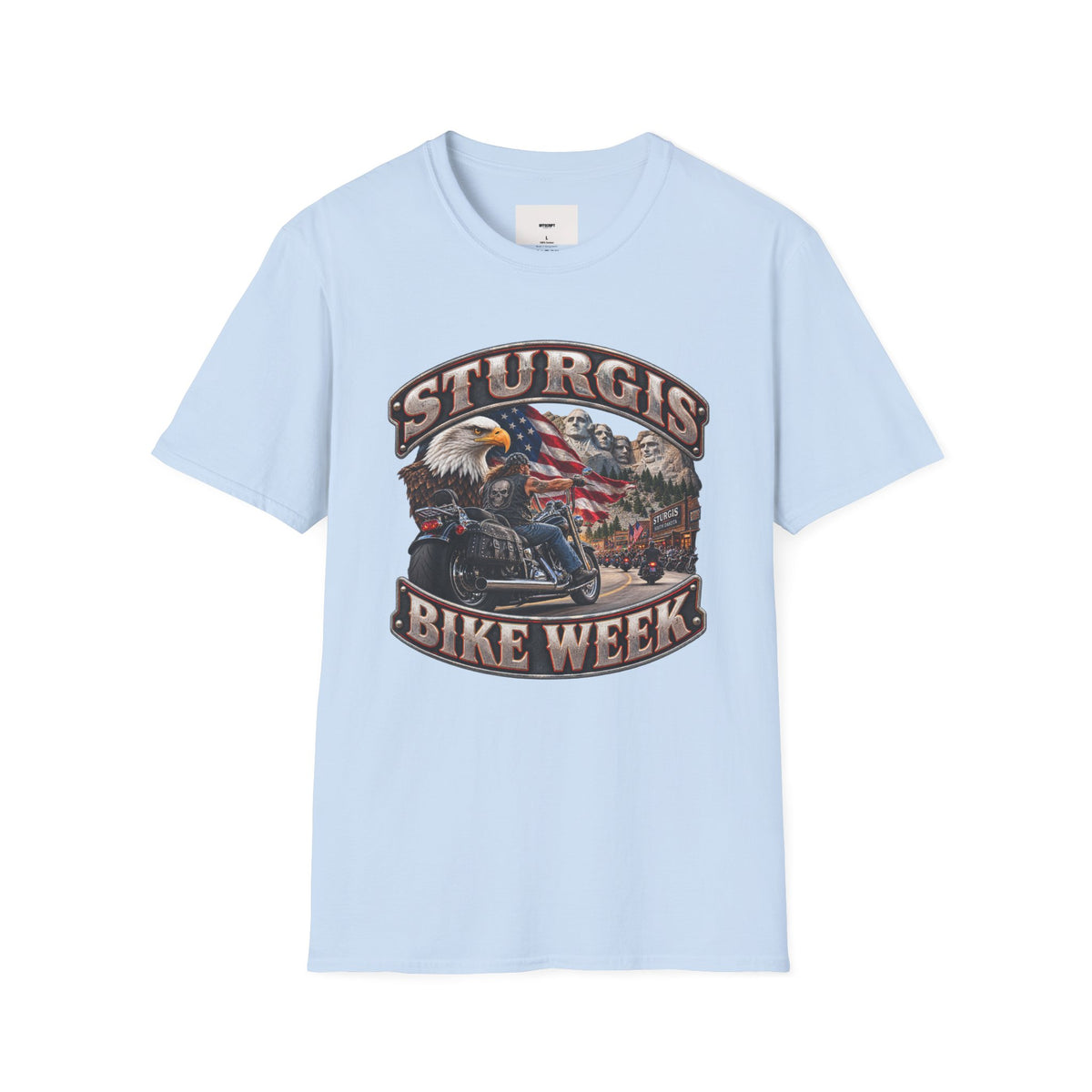 Sturgis Bike Week T-Shirt — American Eagle & Mount Rushmore Motorcycle Tee