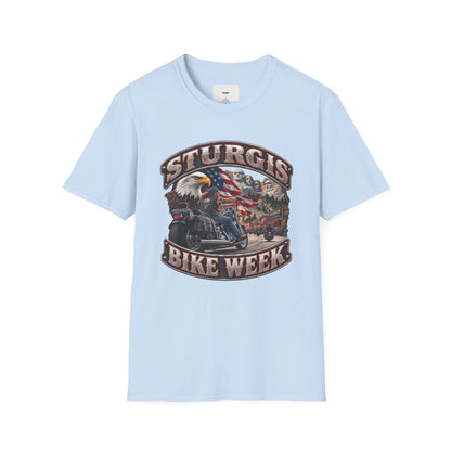 Sturgis Bike Week T-Shirt — American Eagle & Mount Rushmore Motorcycle Tee