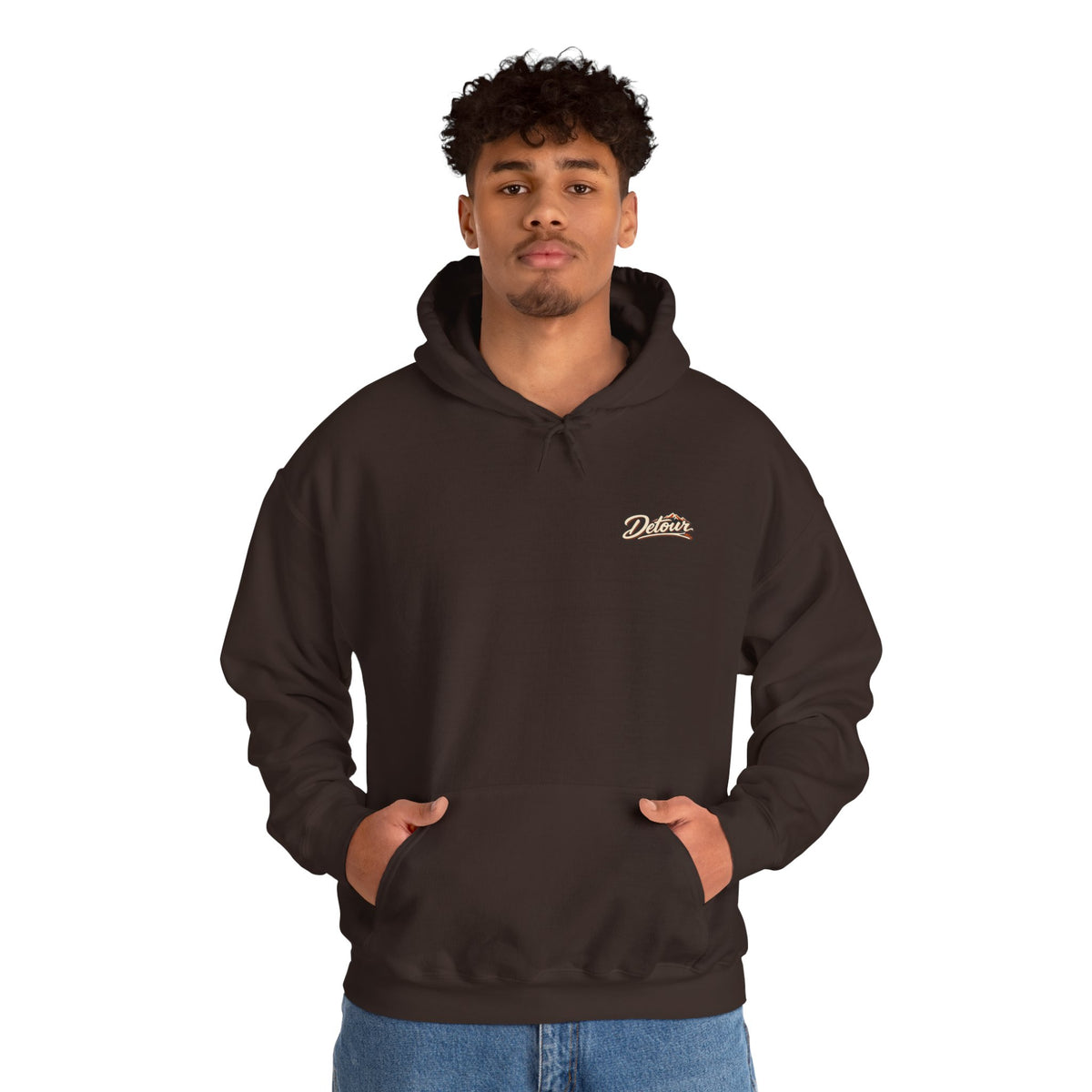 Detour Vintage Hot Rod Hoodie — "Take The Long Way" Classic Car Sweatshirt