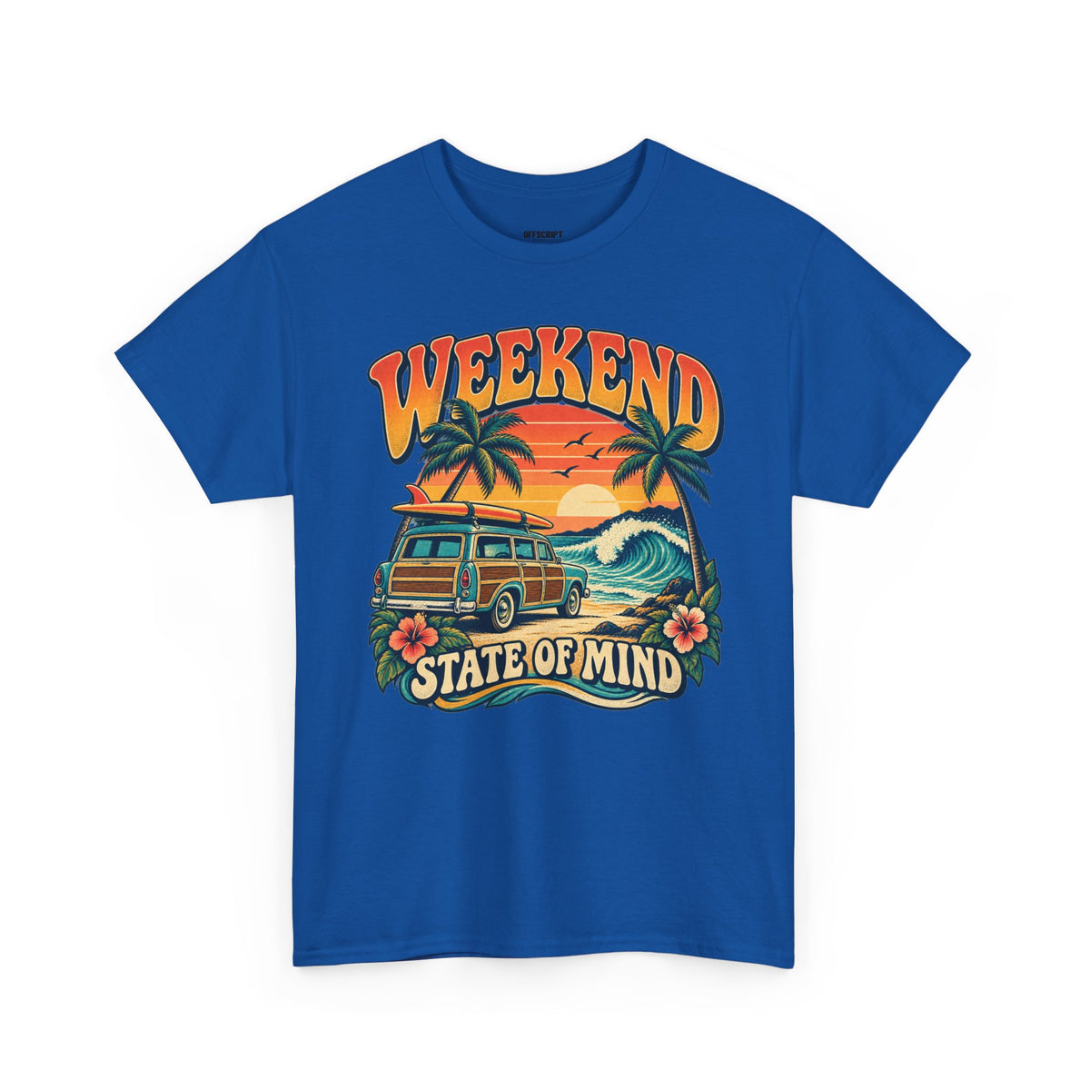 Weekend State of Mind Tee – Retro Surf Van Sunset T-Shirt