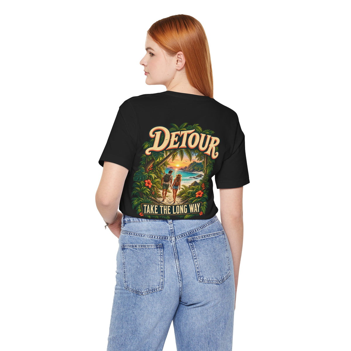 Detour Take the Long Way Tropical Adventure T-Shirt