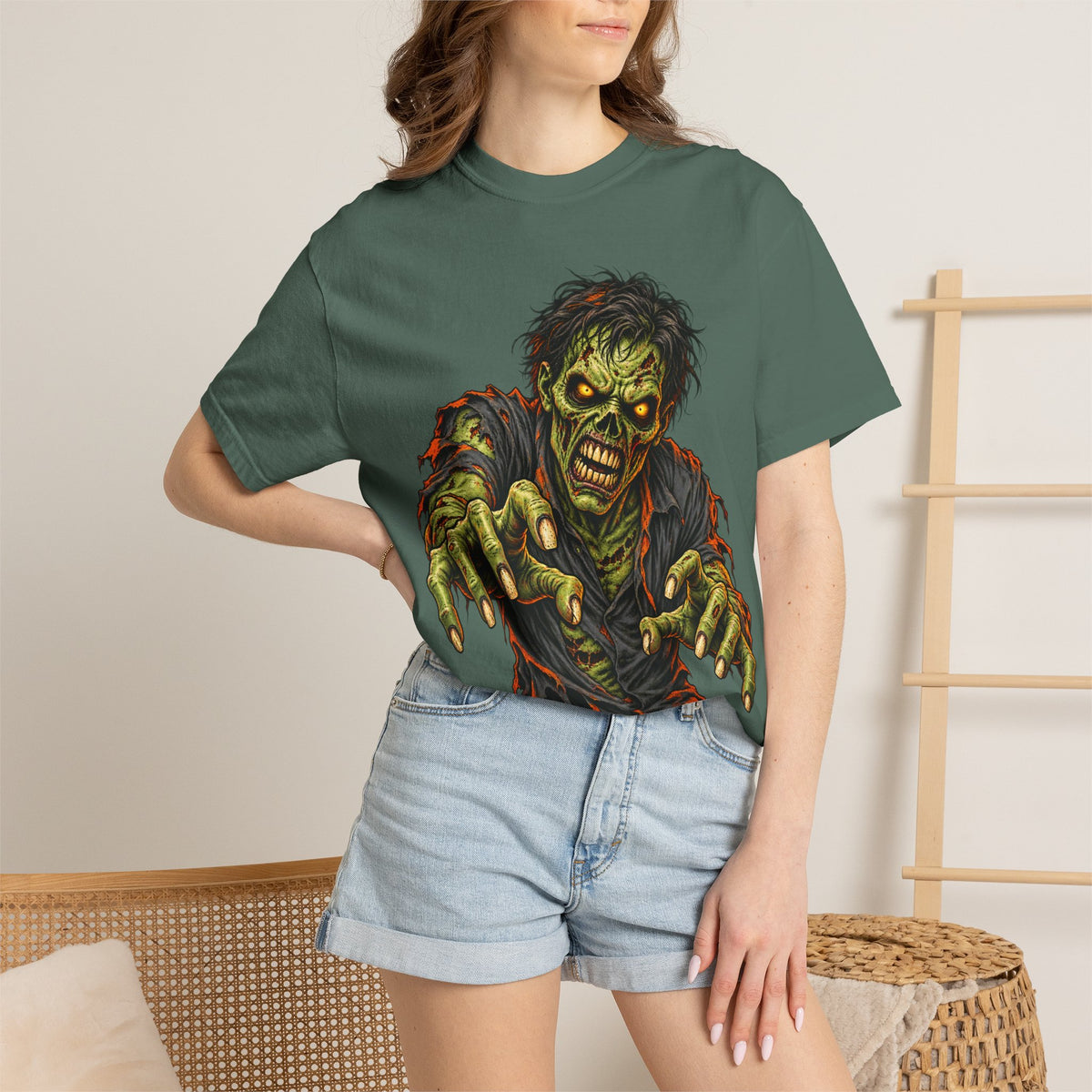 Zombie Attack T‑Shirt — Graphic Horror Tee for Halloween & Horror Fans