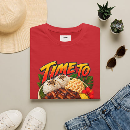 Time To Grind T-Shirt — Hawaiian Plate BBQ Graphic Tee