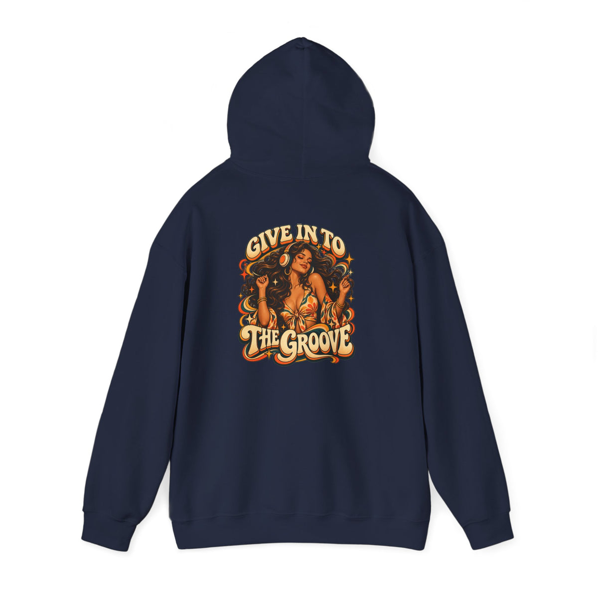 Hoodie — Give Into The Groove Retro Disco Graphic Hoodie