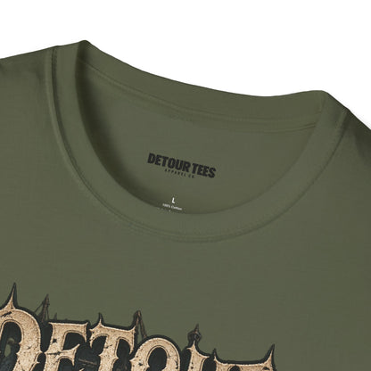 Detour Skull T-Shirt — "Take the Long Way" Vintage Biker Graphic Tee
