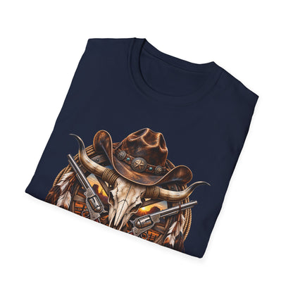 Cowboy Skull T-Shirt — Western Gunslinger Graphic Tee