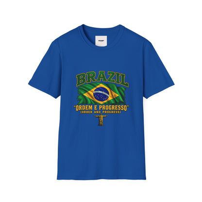 Brazil Flag T-Shirt — BRAZIL with Ordem e Progresso Graphic