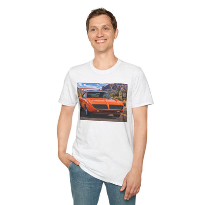 Classic Orange Muscle Car T-Shirt — Route 66 Roadtrip Tee