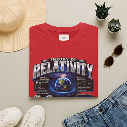 Theory of Relativity T-Shirt — Science Graphic Tee with Earth & Equations