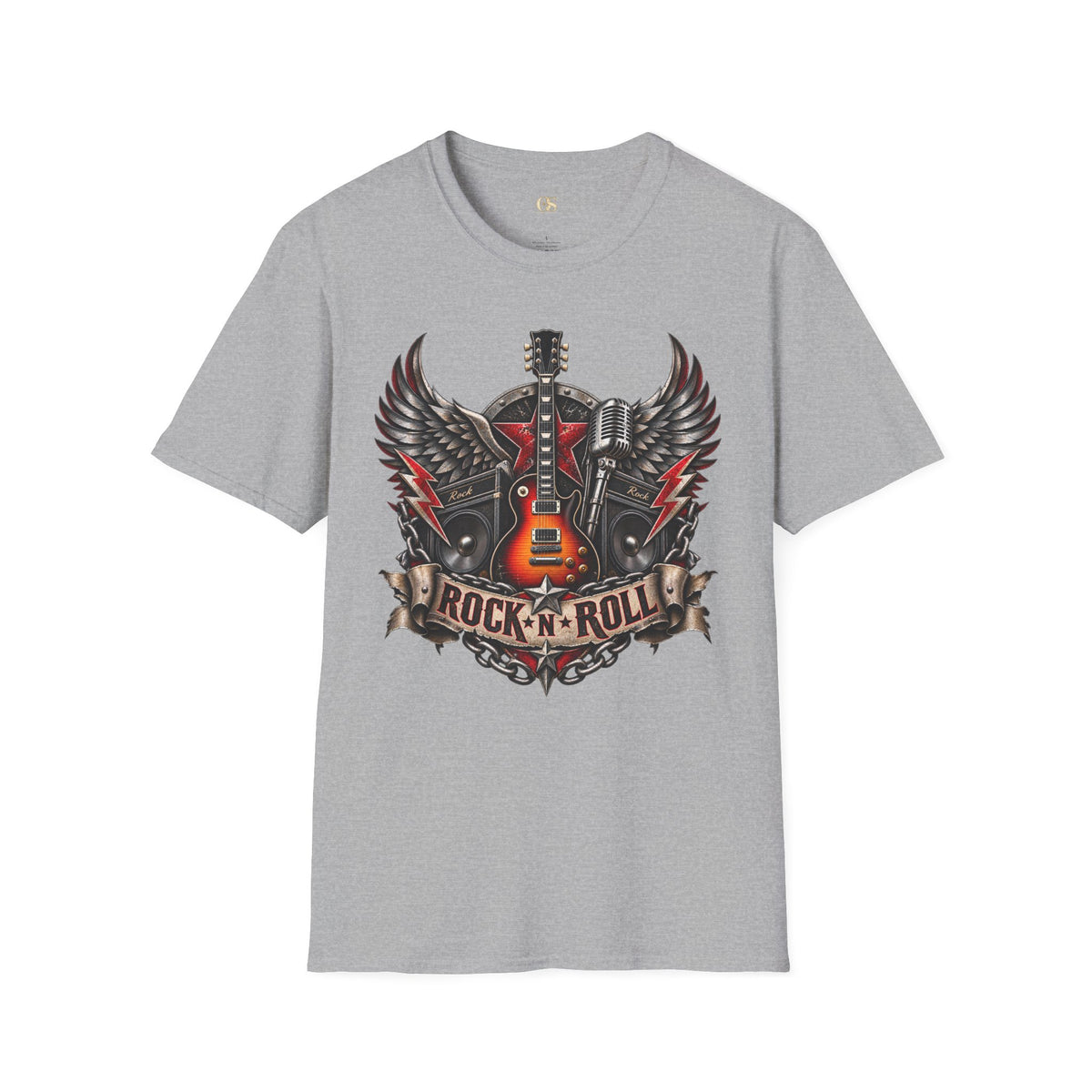 Rock 'n' Roll Guitar Wings T-Shirt — Vintage Electric Guitar Music Tee