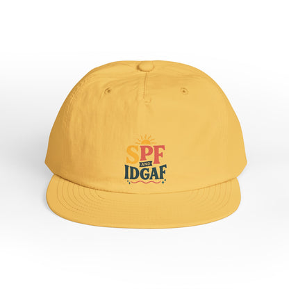 SPF IDGAF Surf Cap | Retro Sun Typography Hat