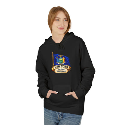 New York State Flag Hoodie – "Excelsior (Ever Upward)" Graphic Pullover