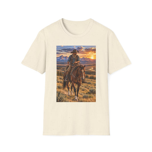 Cowboy Sunset T-Shirt — Western Rider Scenic Graphic Tee
