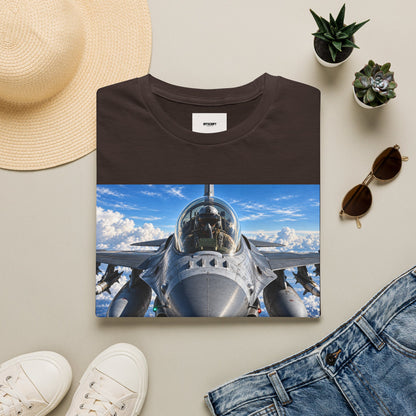 Fighter Jet Front View Tee — Military Aviation Pilot T-Shirt