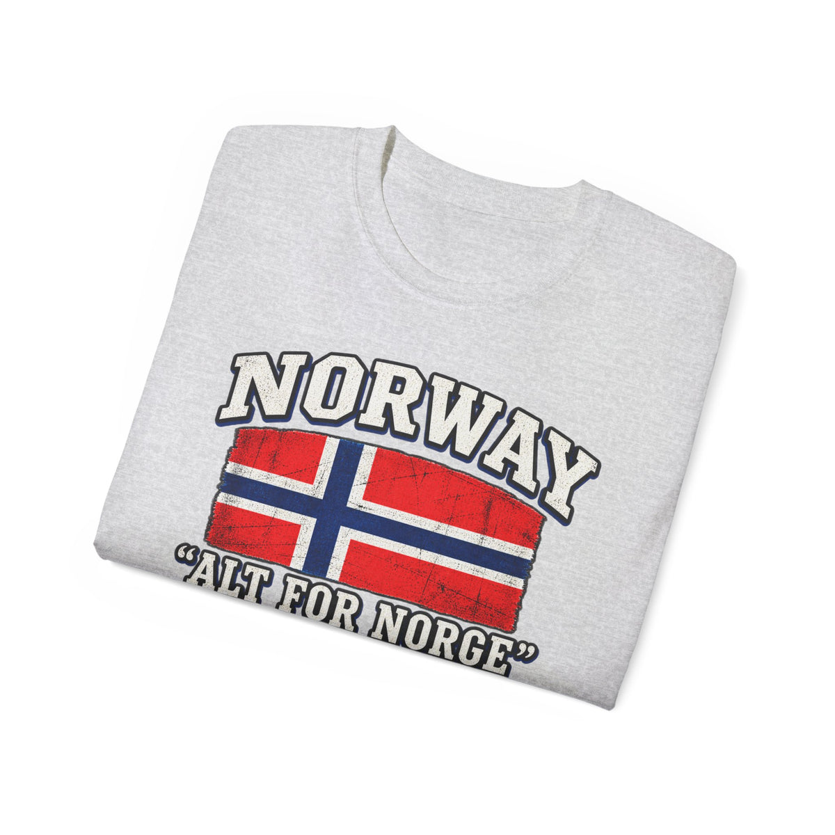 Norway Flag Viking Ship T‑Shirt — "Alt For Norge" Patriotic Tee