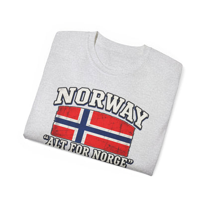 Norway Flag Viking Ship T‑Shirt — "Alt For Norge" Patriotic Tee