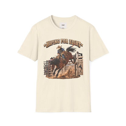 Hoping for Eight Rodeo T-Shirt — Bull Riding Western Tee