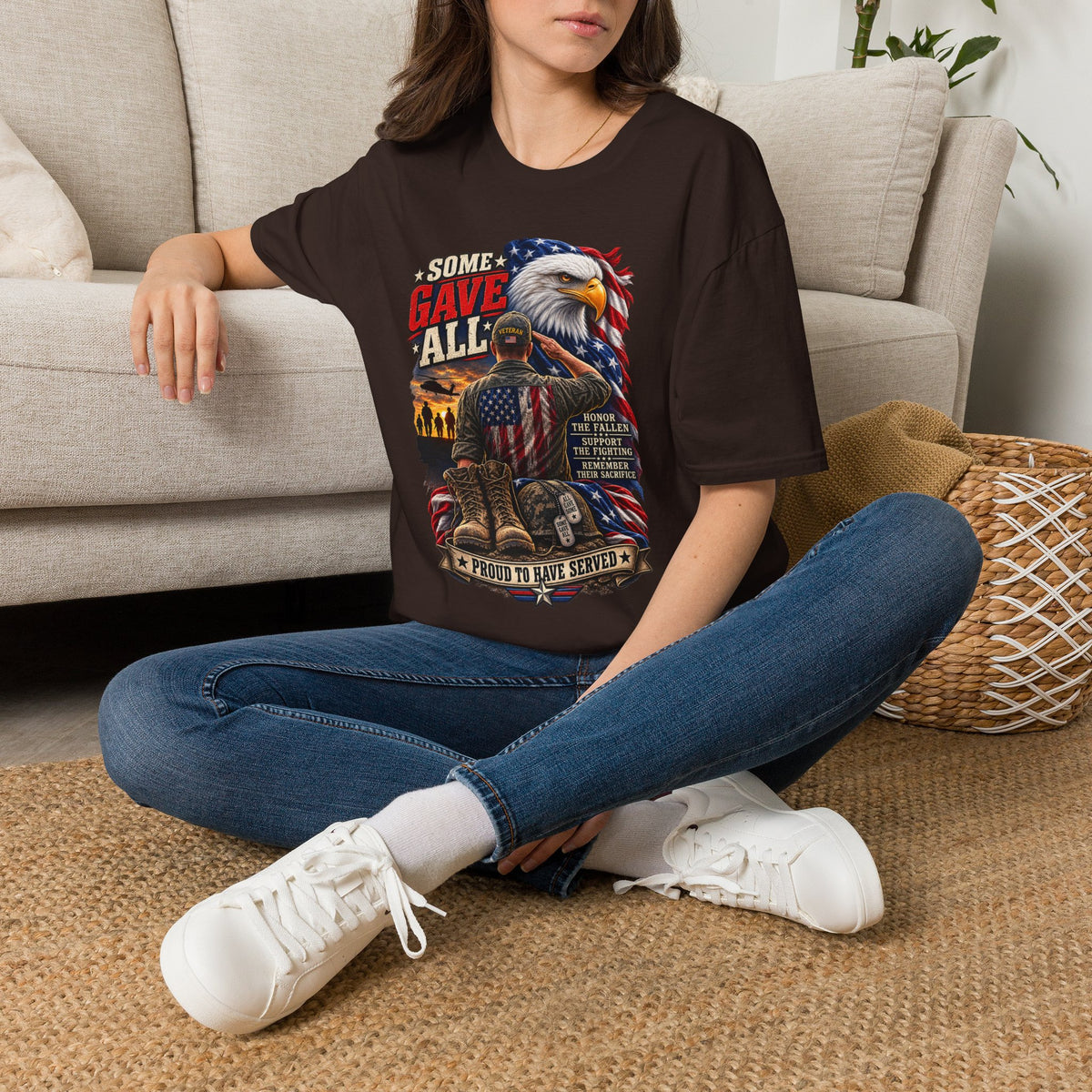 Some Gave All Eagle T-Shirt — Veteran Memorial Patriot Tee