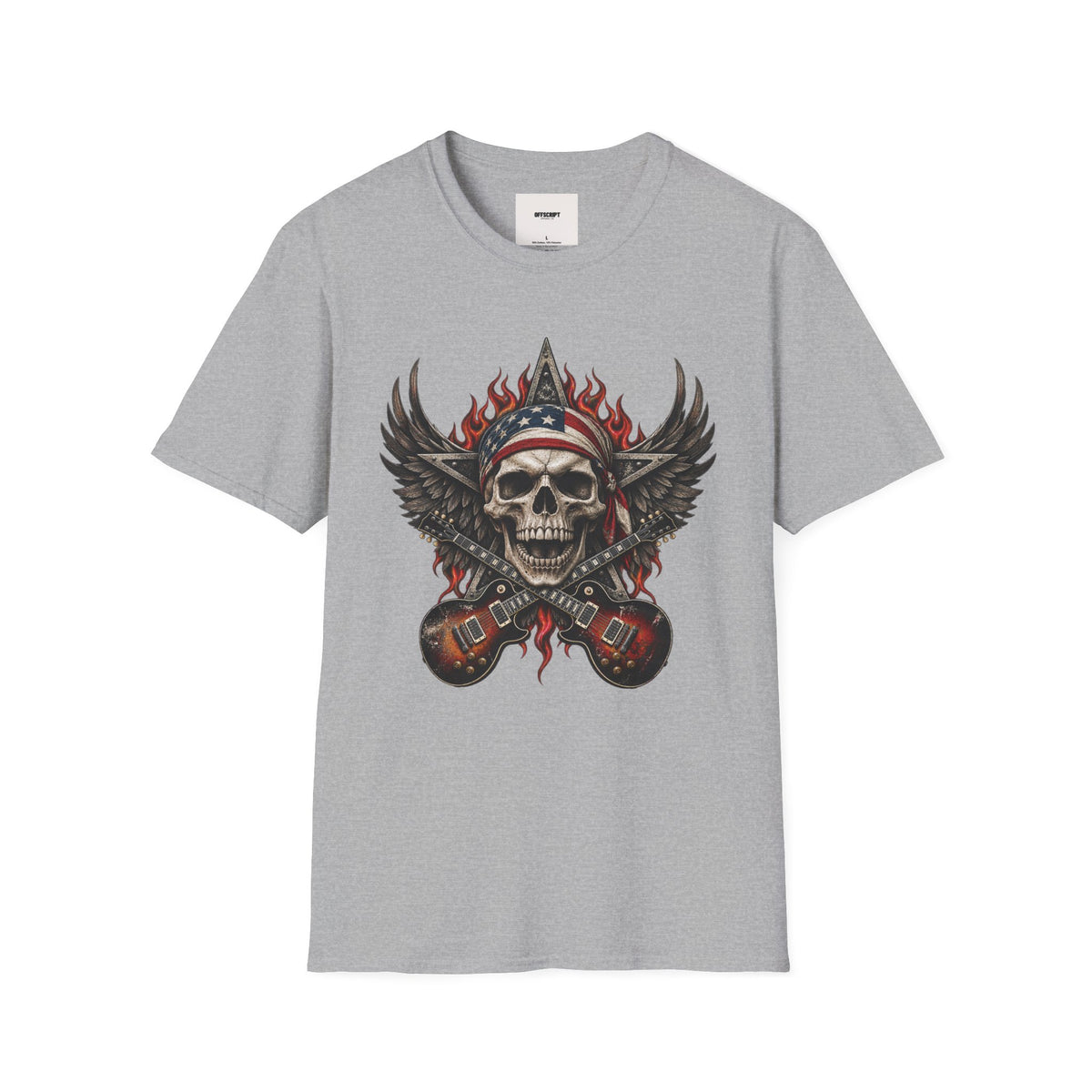 Skull & Wings T‑Shirt — American Rebel Rocker Graphic Tee