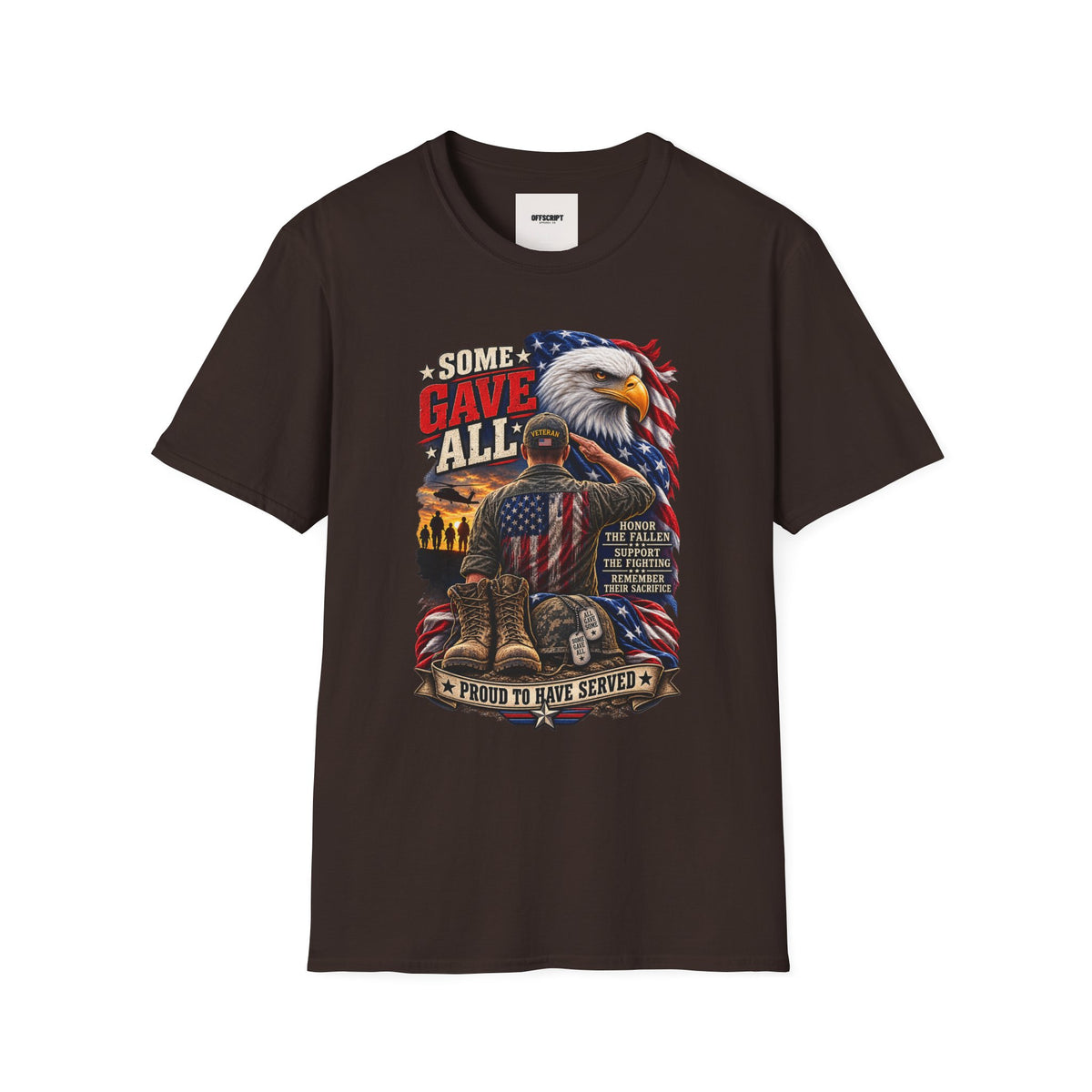 Some Gave All Eagle T-Shirt — Veteran Memorial Patriot Tee