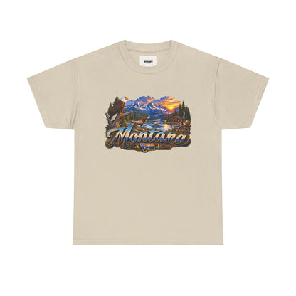 Montana Scenic T-Shirt – Vintage Mountain Lake Graphic Tee