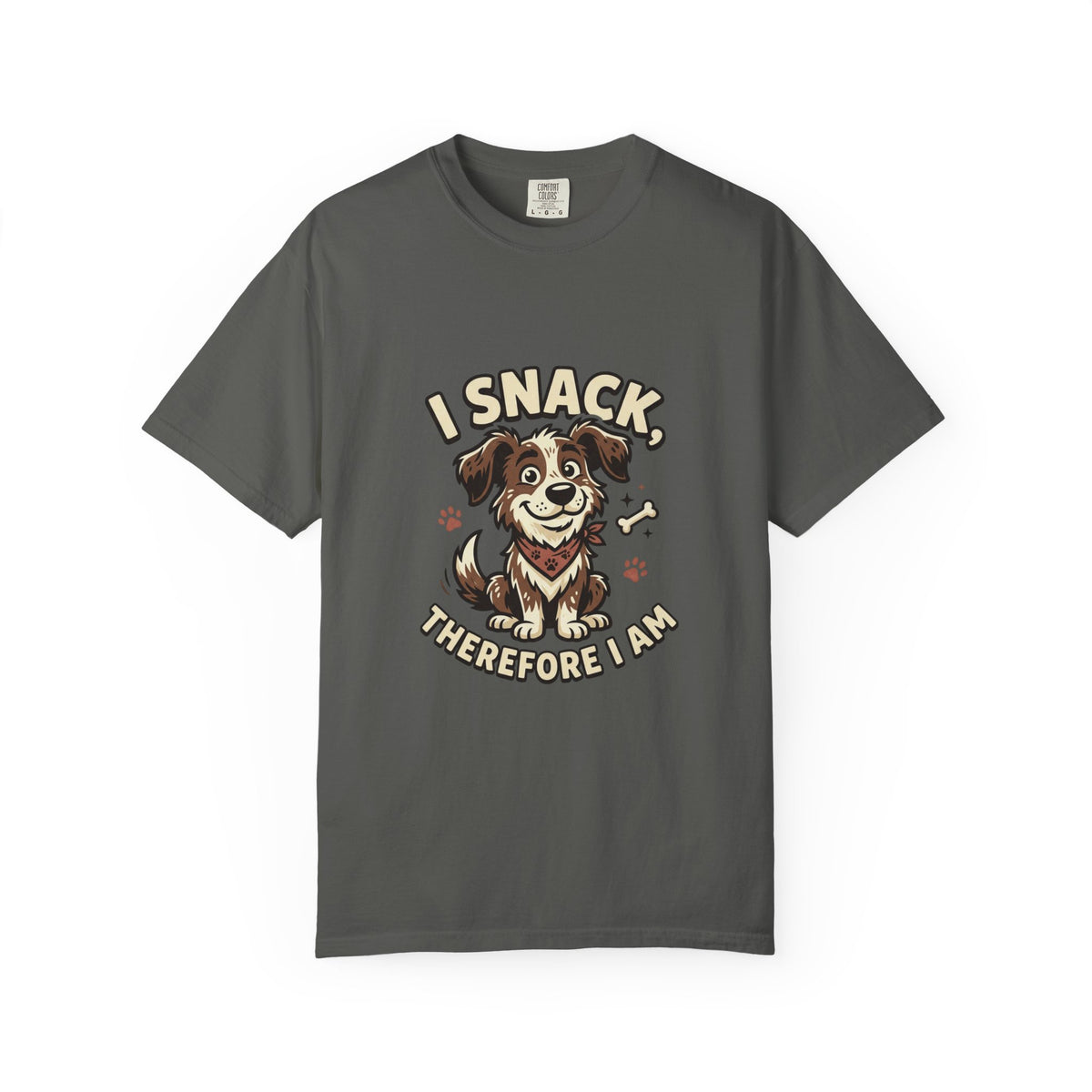 I Snack Therefore I Am Dog T-Shirt