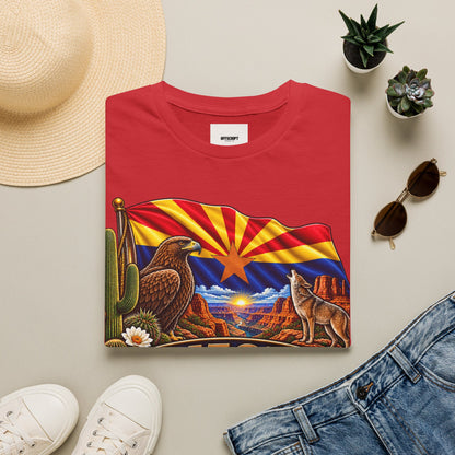 Arizona State T-Shirt — Desert Eagle & Coyote Flag Design