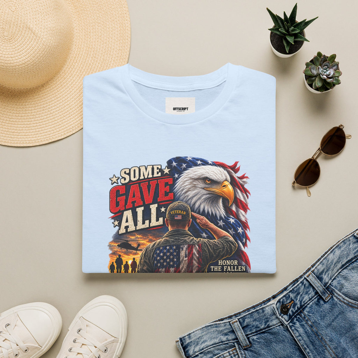 Some Gave All Eagle T-Shirt — Veteran Memorial Patriot Tee