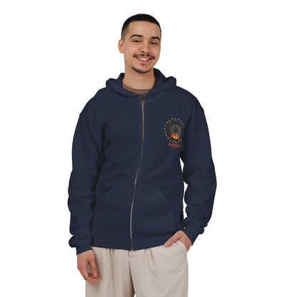Classic Red Corvette Burnout Zip Hoodie