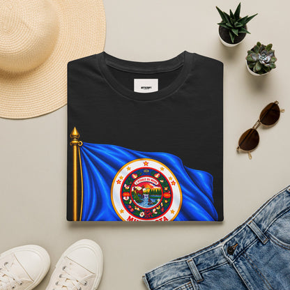 Minnesota Flag T-Shirt - 'Minnesota: L'Étoile du Nord / The Star of the North' Graphic Tee