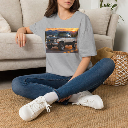 Vintage Chevy Truck T-Shirt — Sunset Mountain Off-Road Tee
